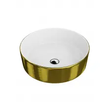 Umywalka nablatowa 37cm - Lavita Merida Brushed Gold - Złoto szczotkowane